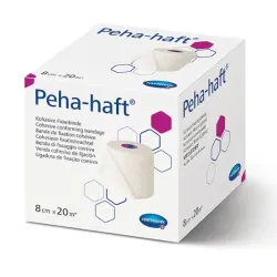 Peha -haft latexvrij Hartmann uitgerekt 4 m lang, los in vouwdoos | 8 cm x 4 m